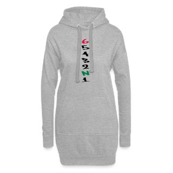 6 Gänge Gears Graffiti - Hoodie-Kleid - Grau meliert - Vorne