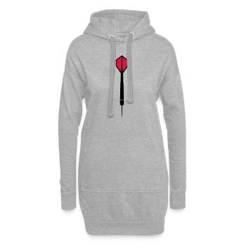 Dart - Sweat-shirt à capuche long Femme - gris chiné - Devant