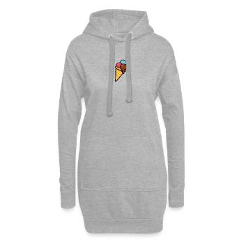 Logo Eis - Hoodie-Kleid - Grau meliert - Vorne
