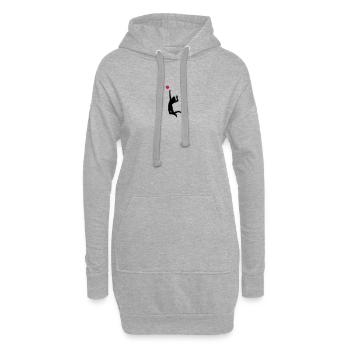 volleyball - Sweat-shirt à capuche long Femme - gris chiné - Devant