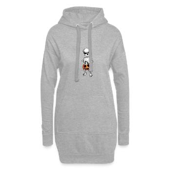 Drôle de squelette Personne humoristique Poison - Sweat-shirt à capuche long Femme - gris chiné - Devant