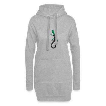 salamander - Hoodie Dress - heather grey - Front
