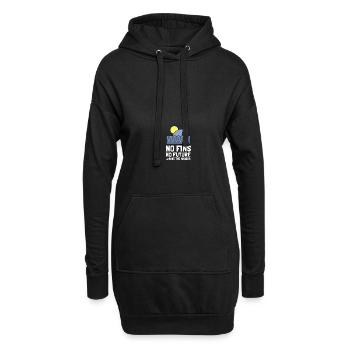 No Fins No Future Safe Sharks - Hoodie-Kleid - Schwarz - Vorne