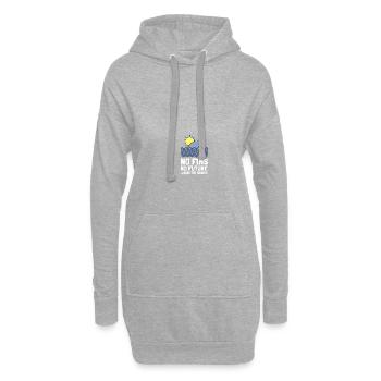 No Fins No Future Safe Sharks - Hoodie-Kleid - Grau meliert - Vorne