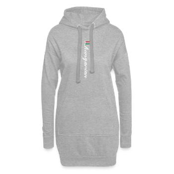 Hongrie - Sweat-shirt à capuche long Femme - gris chiné - Devant