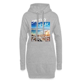 Zrce Spring Break - Sweat-shirt à capuche long Femme - gris chiné - Devant