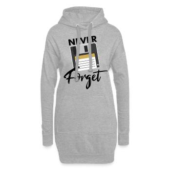 Disquette nerd nerds disant - Sweat-shirt à capuche long Femme - gris chiné - Devant