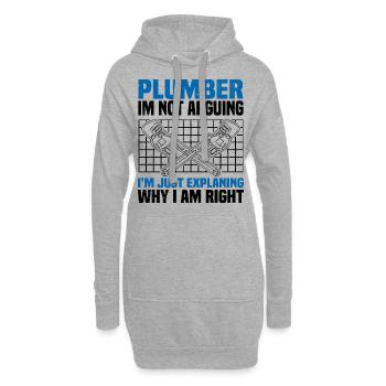 Klempner - Hoodie-Kleid - Grau meliert - Vorne