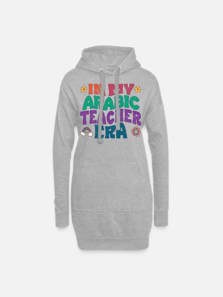 In my Arabic teacher era - Hoodie Dress - heather grey