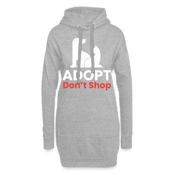 Adopt - dont shop I Tierretter - Hoodie-Kleid - Grau meliert - Vorne