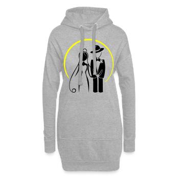 Brautpaar Ehepaar Hochzeit - Hoodie-Kleid - Grau meliert - Vorne