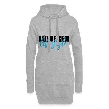 Lowered Lifestyle Tuning - schwarz türkis - Hoodie-Kleid - Grau meliert - Vorne