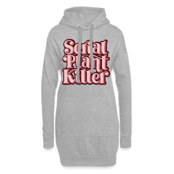 Conception rétro de tueur de plantes en série - Sweat-shirt à capuche long Femme - gris chiné - Devant