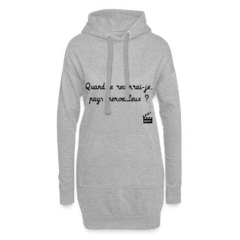 Quand te reverrai-je ? Les bronzés font du ski ! - Sweat-shirt à capuche long Femme - gris chiné - Devant