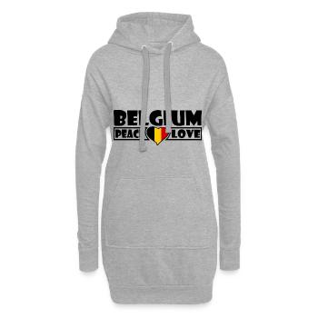La Belgique - Sweat-shirt à capuche long Femme - gris chiné - Devant
