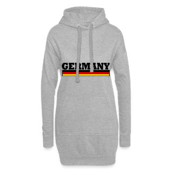 Allemagne Drapeau - Germany - Sweat-shirt à capuche long Femme - gris chiné - Devant