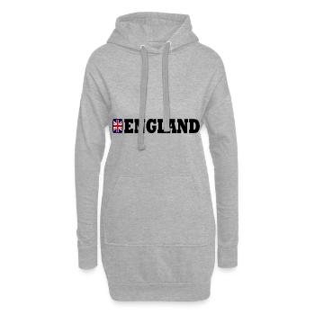 Union Jack - Sweat-shirt à capuche long Femme - gris chiné - Devant
