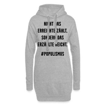 POPULIST'S FINEST - Hoodie-Kleid - Grau meliert - Vorne