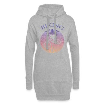 biking - Hoodie-Kleid - Grau meliert - Vorne