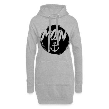 Moin Anker Norden Norddeutschland Hamburg Geschenk - Hoodie-Kleid - Grau meliert - Vorne