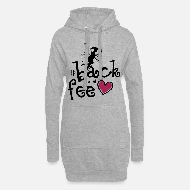 Fee Backen Herz Backfee Liebe - Hoodie-Kleid - Grau meliert