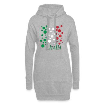 Italy Cooles Italien Design - Hoodie-Kleid - Grau meliert - Vorne