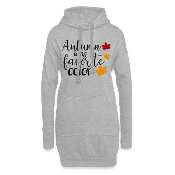 Herbst ist meine Lieblingsfarbe - Herbstliebhaber - Hoodie-Kleid - Grau meliert - Vorne