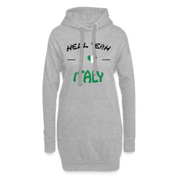 italien flagge italy Italia - Hoodie-Kleid - Grau meliert - Vorne