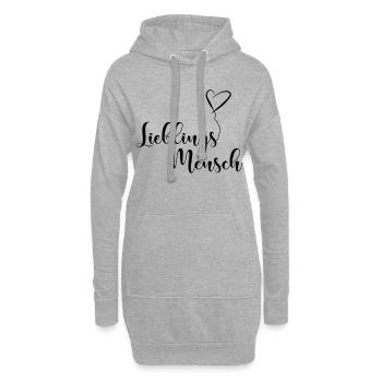 Lieblingsmensch - Hoodie-Kleid - Grau meliert - Vorne