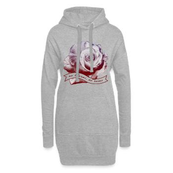 Rose - Sweat-shirt à capuche long Femme - gris chiné - Devant