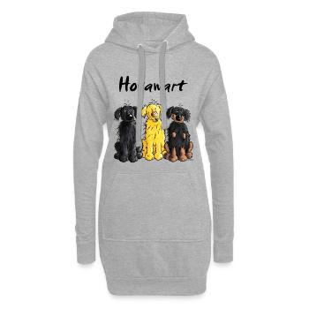 Hovawart - Hovi - Hund - Hoodie-Kleid - Grau meliert - Vorne
