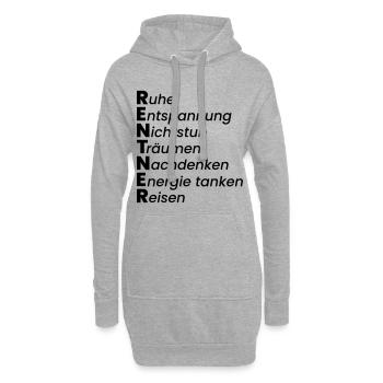 Rentner - Hoodie-Kleid - Grau meliert - Vorne
