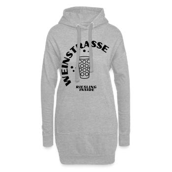 Weinstrasse 24 - Hoodie-Kleid - Grau meliert - Vorne