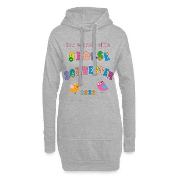 große Schwester 2026 - Hoodie-Kleid - Grau meliert - Vorne