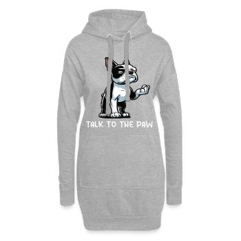 Talk to the Paw Boston Boston terrier Bostie Bosti - Hoodie-Kleid - Grau meliert - Vorne