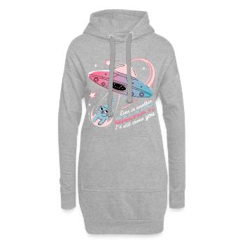 Amour Des Chats Galaxie Infini Fidélité Animale - Sweat-shirt à capuche long Femme - gris chiné - Devant