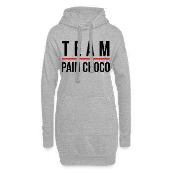 Team Schokoladenbrot - Hoodie-Kleid - Grau meliert - Vorne