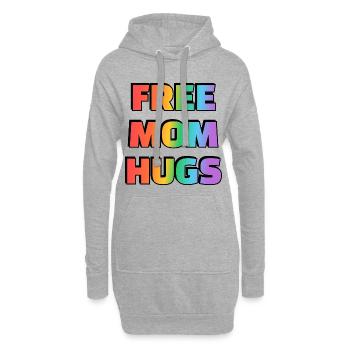 Rainbow Free Mom Hug Tee - Hoodie-Kleid - Grau meliert - Vorne