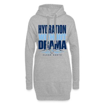 Hydratation sans drame - Sweat-shirt à capuche long Femme - gris chiné - Devant