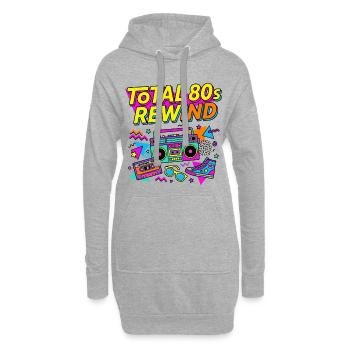 Total 80s Rewind - Hoodie-Kleid - Grau meliert - Vorne