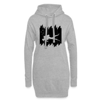 Tauchen Taucher Urlaub Strand Meer Reise Dive - Hoodie-Kleid - Grau meliert - Vorne