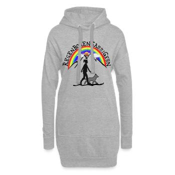 Gassi gehen - Hoodie-Kleid - Grau meliert - Vorne