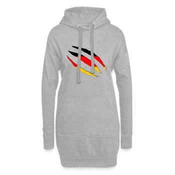 Deutschland Deutschlandflagge Germany - Hoodie-Kleid - Grau meliert - Vorne