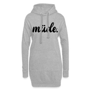 Müde - Hoodie-Kleid - Grau meliert - Vorne