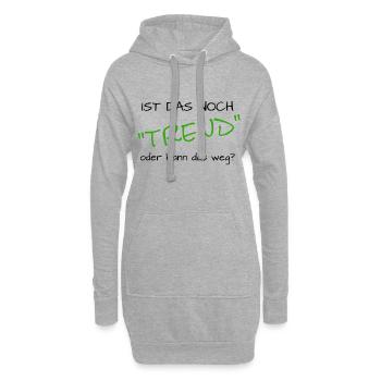 lustiger Spruch Trendsport , kann das weg? - Hoodie-Kleid - Grau meliert - Vorne