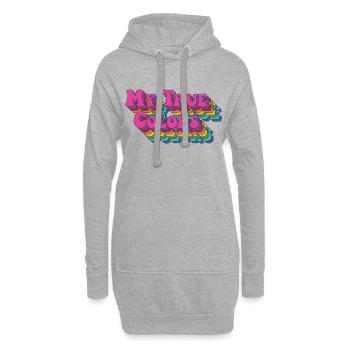 My true colors: rainbow vintage - Hoodie-Kleid - Grau meliert - Vorne