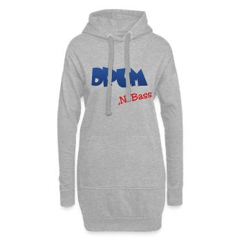 Drum n Bass - Hoodie-Kleid - Grau meliert - Vorne