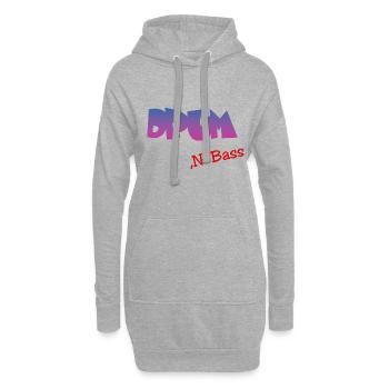 Drum n Bass - Hoodie-Kleid - Grau meliert - Vorne