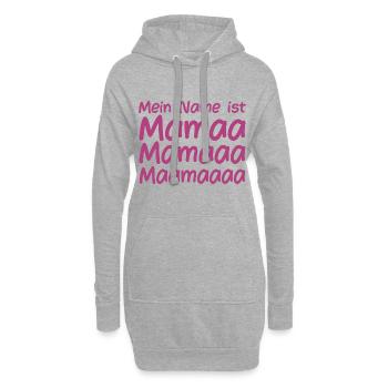 Mein Name ist Mama - Hoodie-Kleid - Grau meliert - Vorne