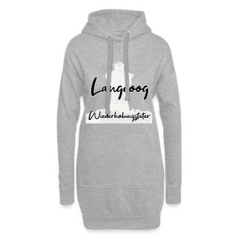 Langeoog Leuchtturm Insel - Hoodie-Kleid - Grau meliert - Vorne